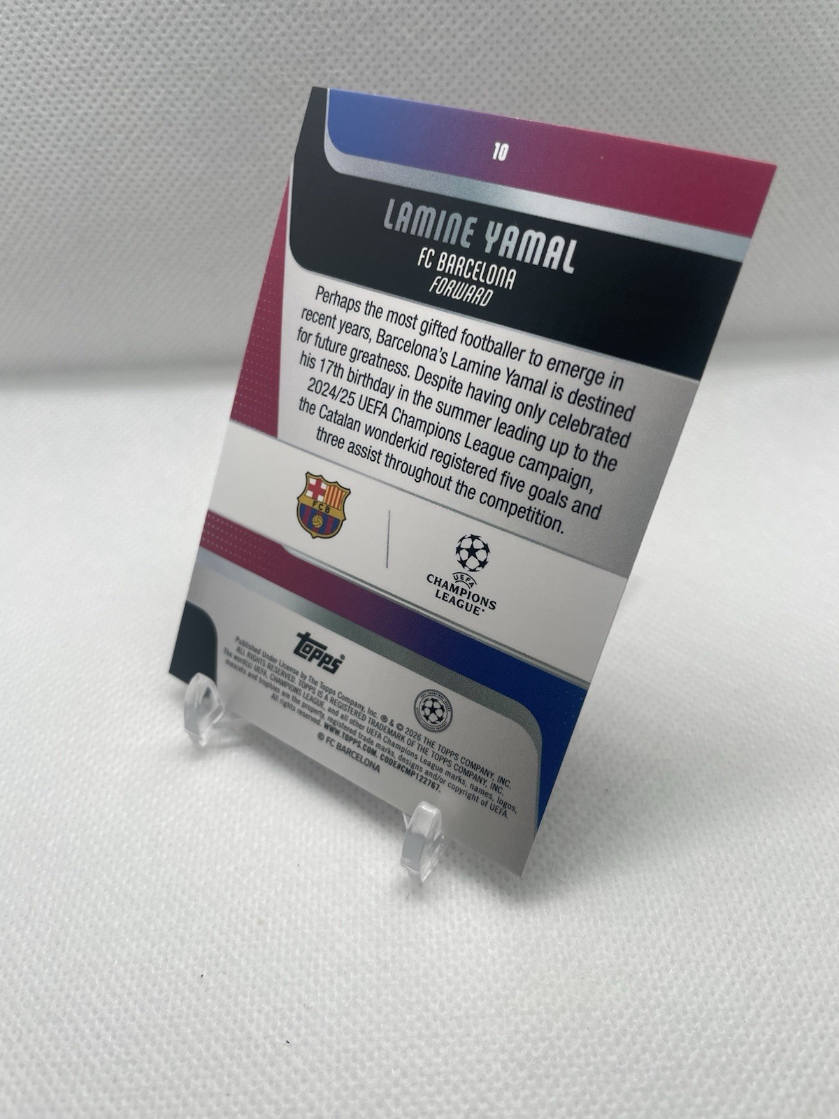 Lamine Yamal – White Sparkles Parallel – Barcelona Spain National Team RARE!🐺🔥