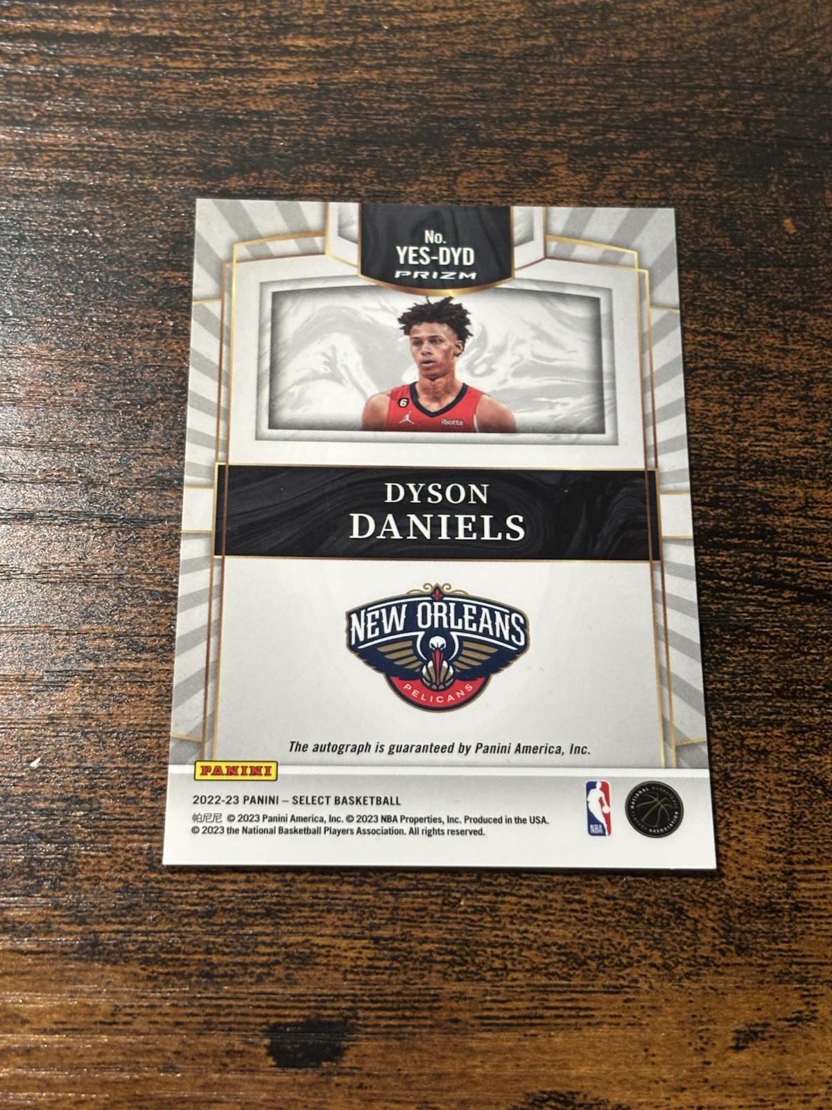 2023 Panini Select Youth Explosion Dyson Daniels #YES-DYD Prizm RC Auto