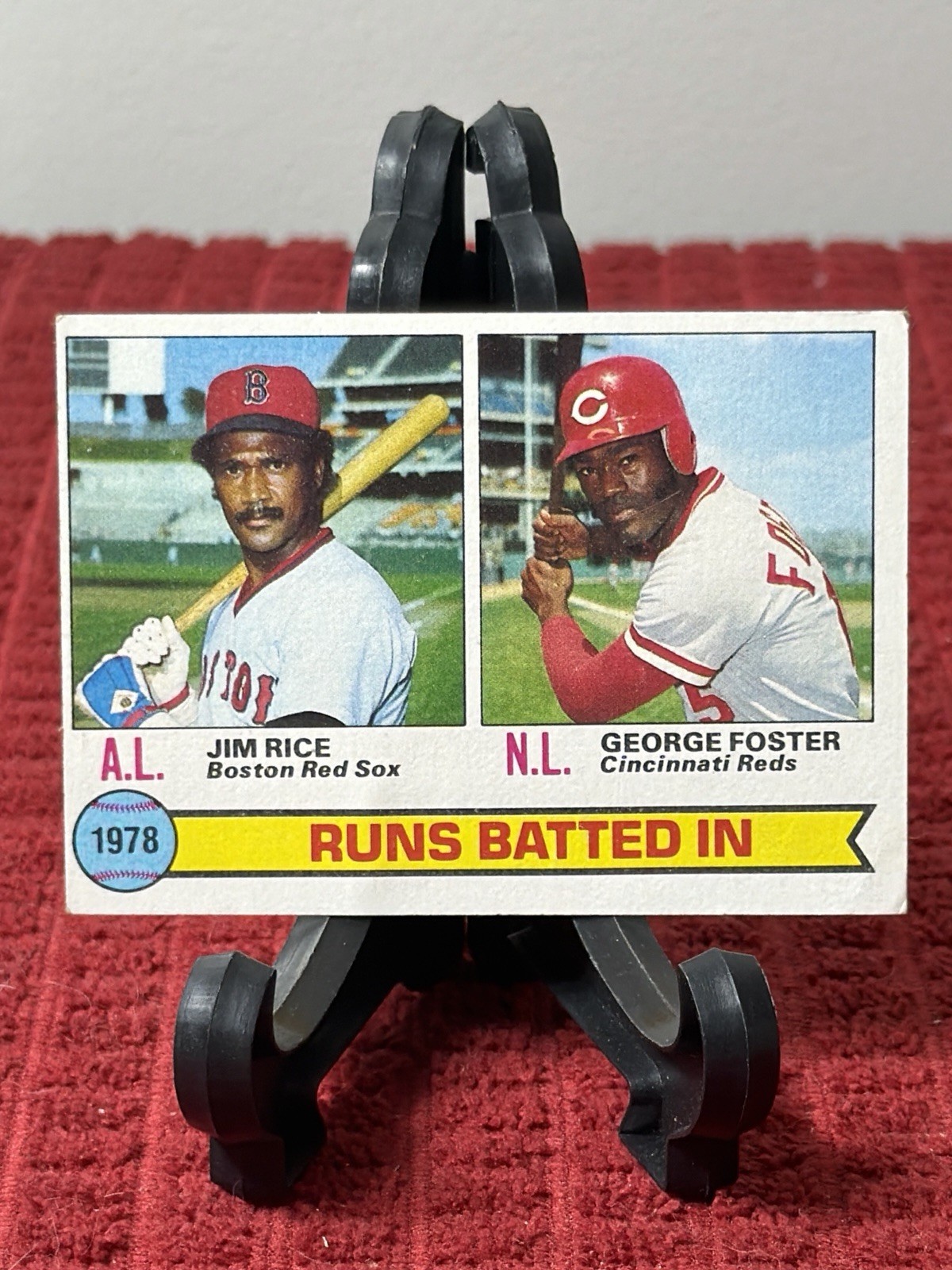 1979 Topps Baseball # 3 1978 Runs Batted In Leaders Jim Rice George Foster