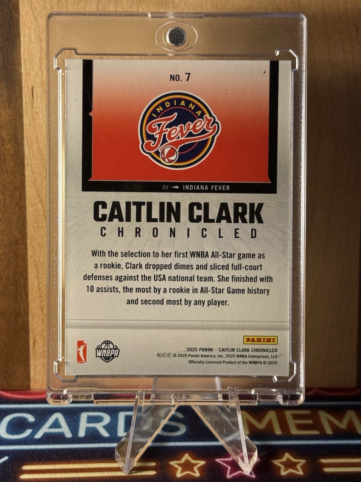 2025 Panini Caitlin Clark Chronicled – Caitlin Clark #7 Red Holo Foil