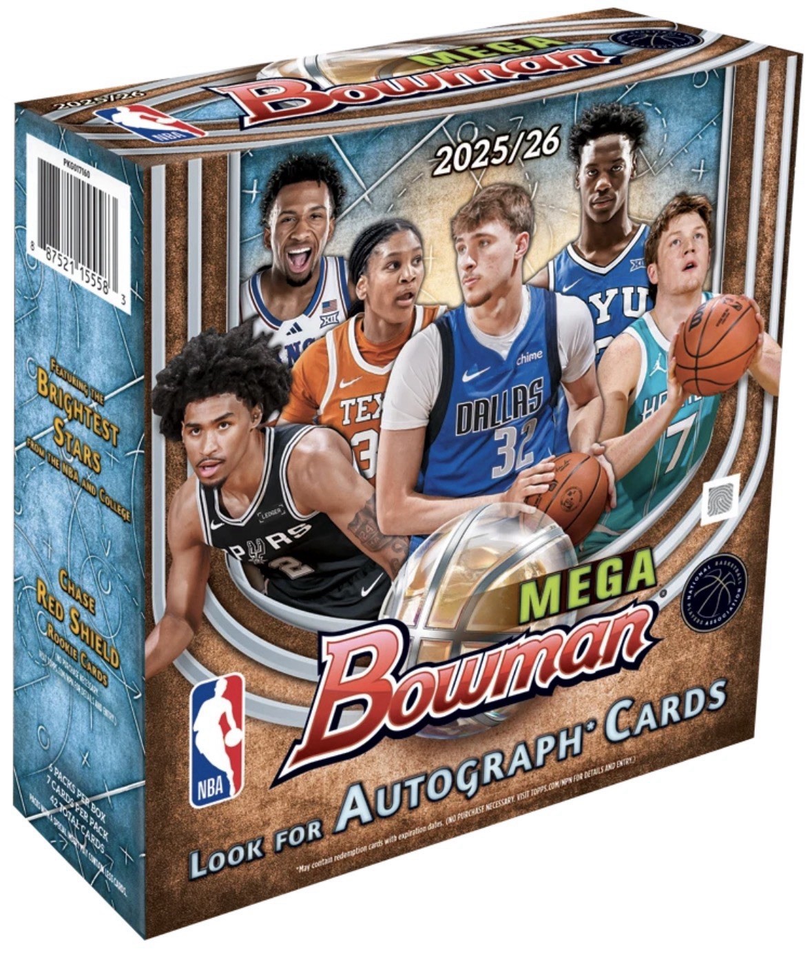 2025-26 BOWMAN Basketball MEGA BOX (42 Cards) w/Chrome NBA New Sealed Ships 7/8