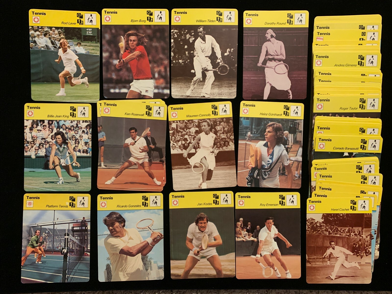 1977-79 Sportscaster TENNIS singles – Choose from list – Nrmt/Nrmt+