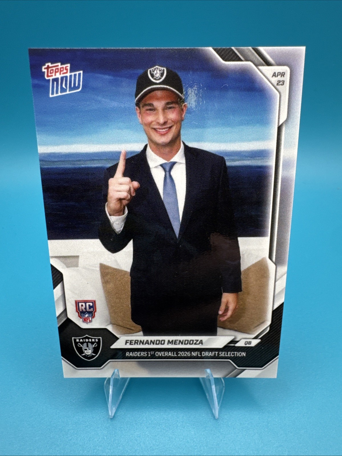 2026 Topps Now Fernando Mendoza Raiders 1st Overall Draft Pick FMEN