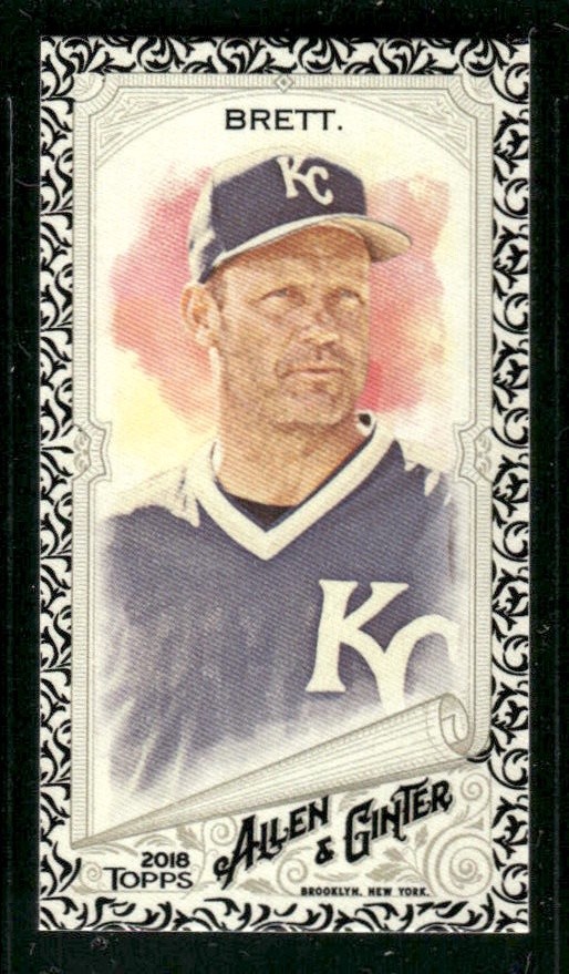 2018 Topps Allen & Ginter #94 George Brett Mini Black Border