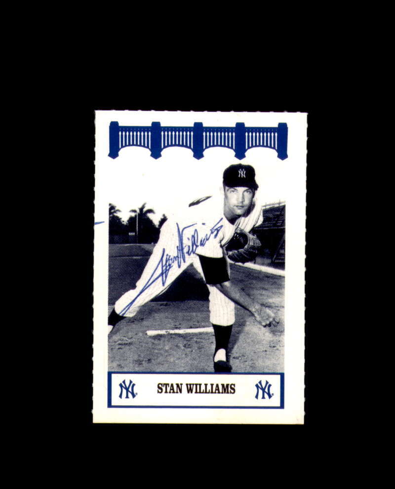 Stan Williams Signed 1992 Wiz The Yankees of The 60s New York Yankees Autograph
