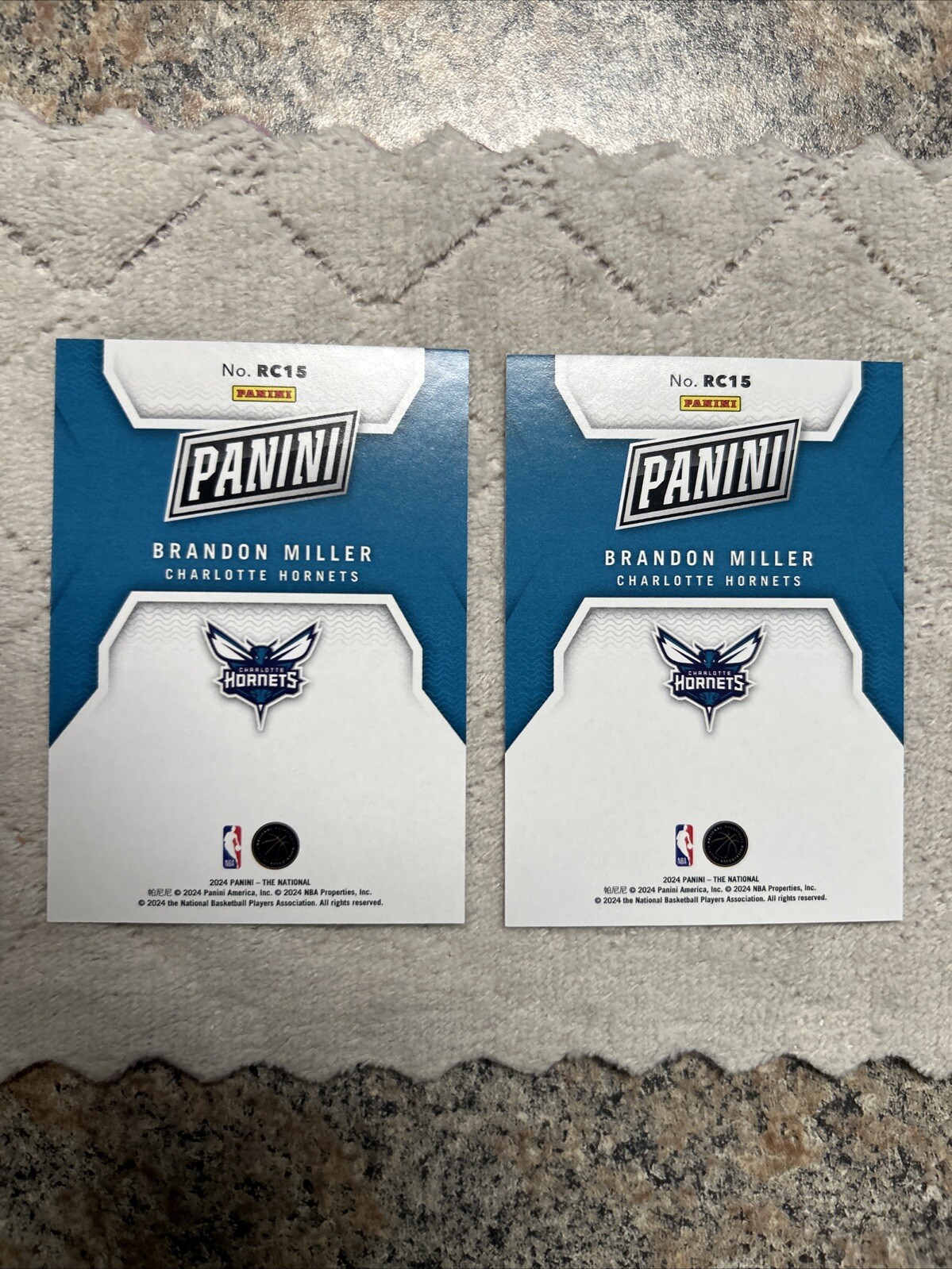 BRANDON MILLER /199 And Silver Foil 2 Card Lot Read Description