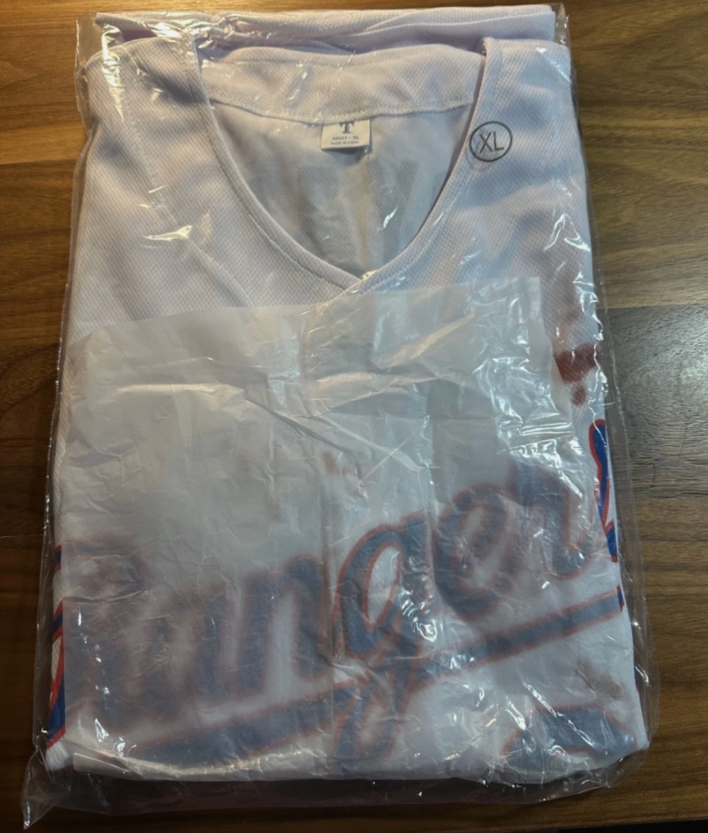 Texas Rangers Sz XL Nolan Ryan Bloody Lip Jersey 5/29/26 Stadium Giveaway SGA