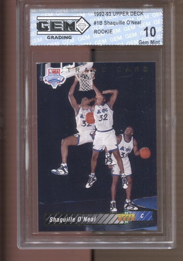 1992-93 Shaquille O’Neal Upper Deck #1B Gem Mint 10 RC Rookie LA Lakers