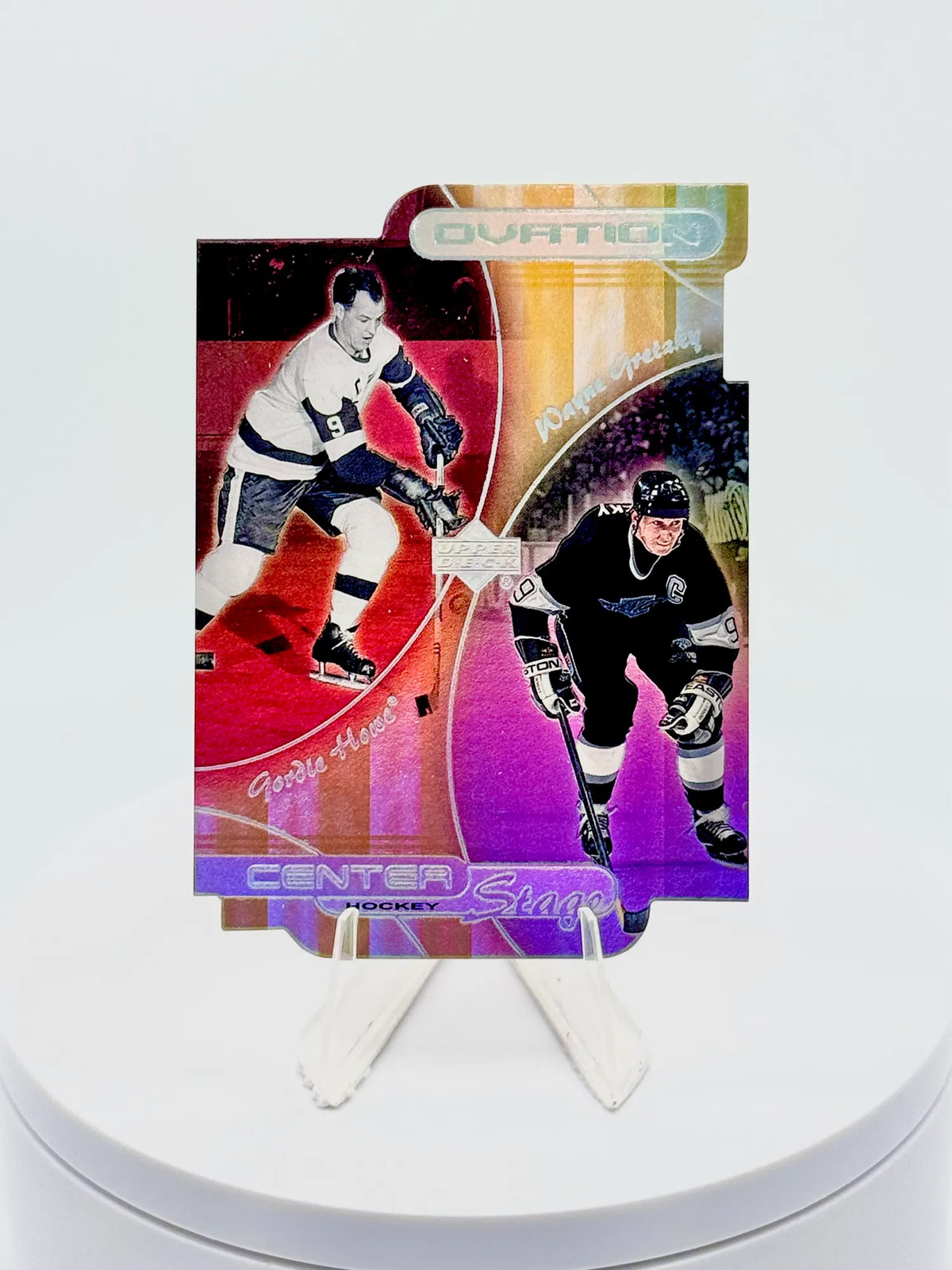 Howe Gretzky – 1999-2000 Upper Deck Ovation Center Stage #CS28 Die-Cut