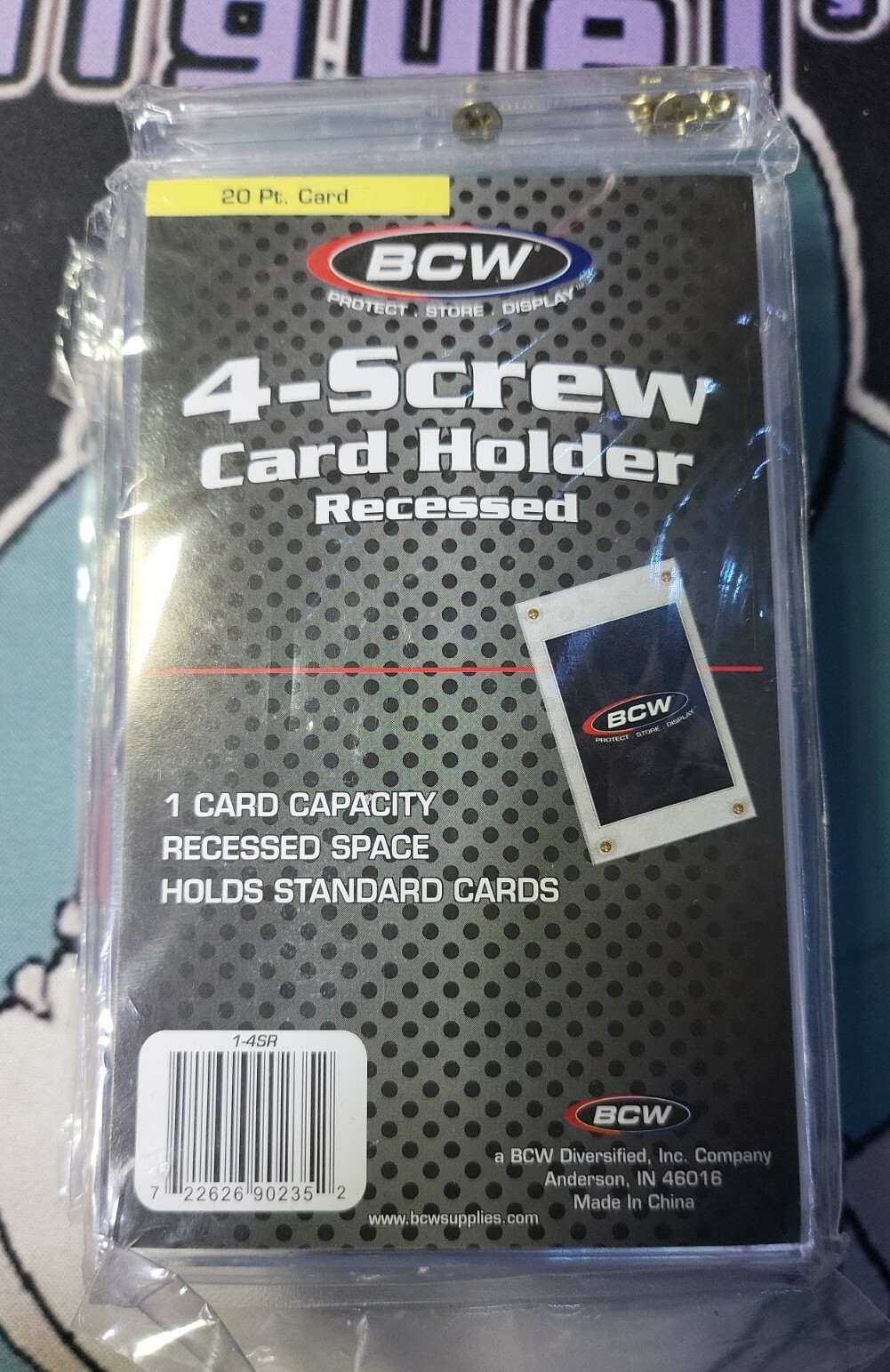 5 BCW 4-Screw Recessed Screwdown Trading Card Holder For Regular Size Cards 20pt