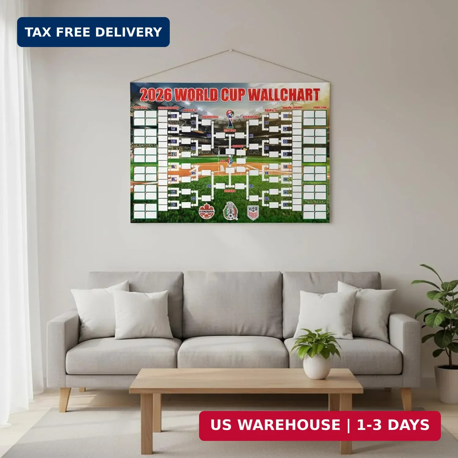 World Cup Schedule Poster&Final Round 48-Team Collection Showcase 2026,2-in-1 Do