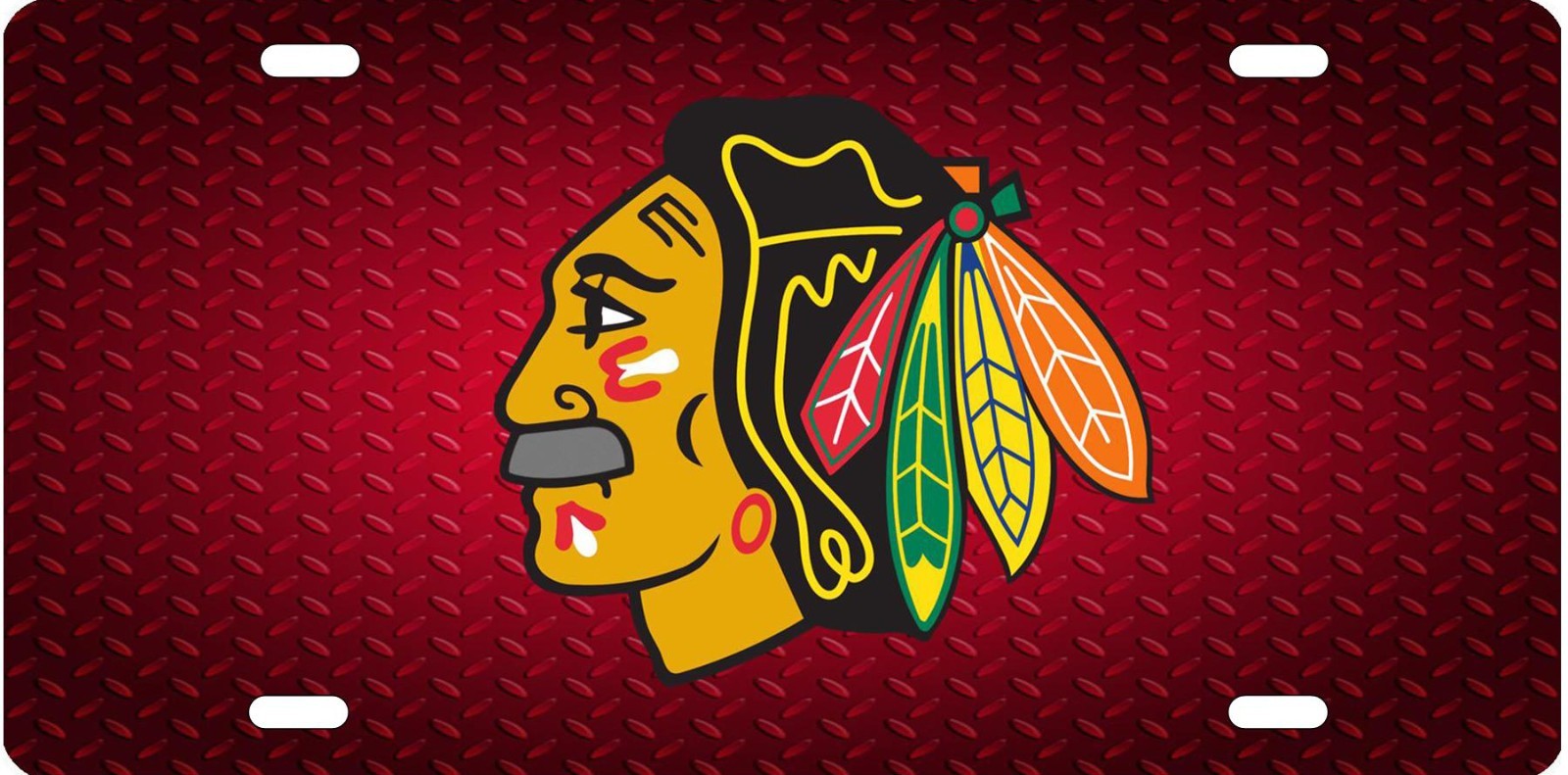 Chicago Blackhawks Joel Quenneville Mustache Aluminum Vanity License Plate