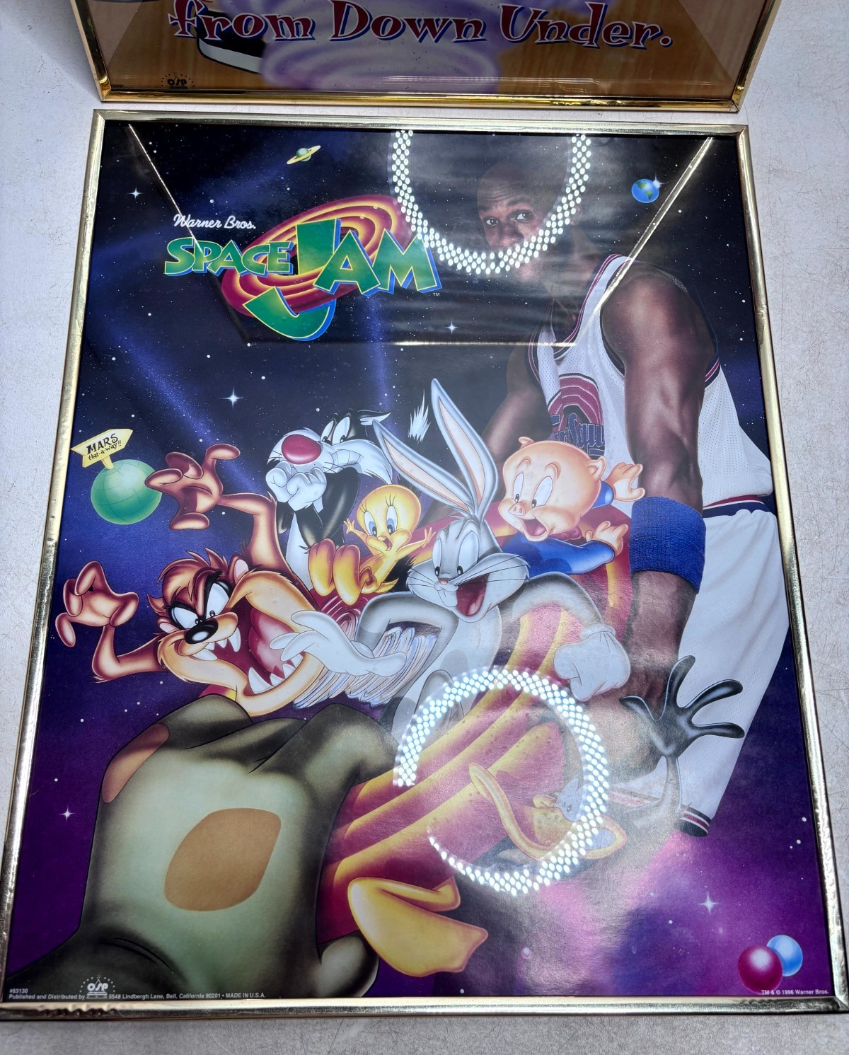 Vintage Space Jam Framed Posters Set Michael Jordan Looney Tunes 1996 USA