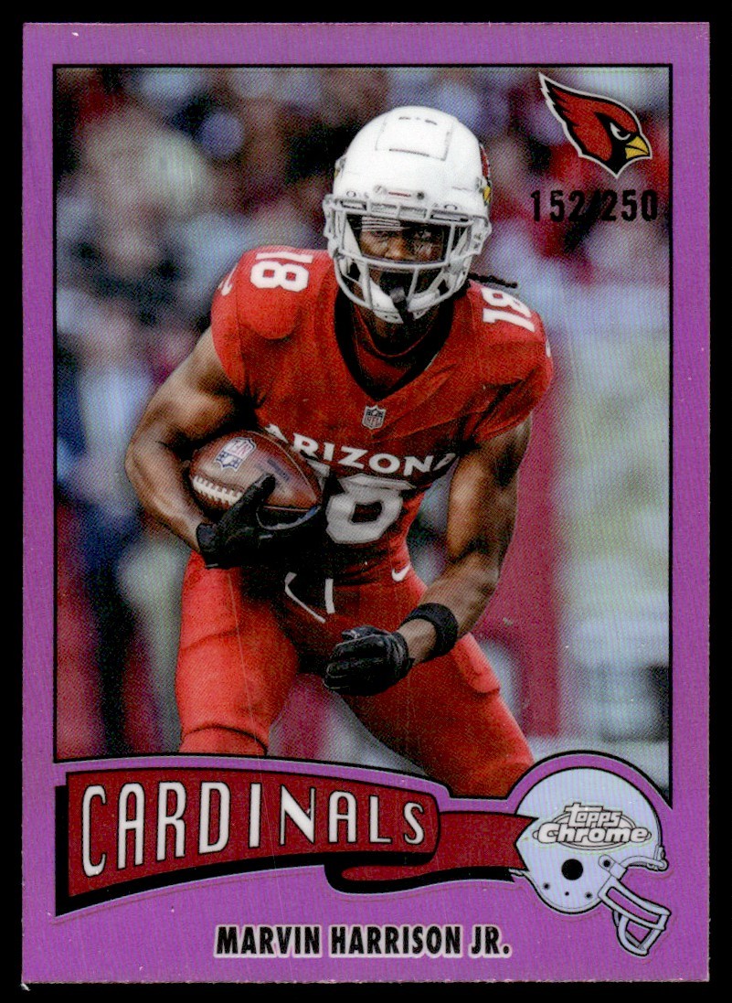 2025 Topps Chrome Pink Refractor Marvin Harrison Jr 152/250 Arizona Cardinals