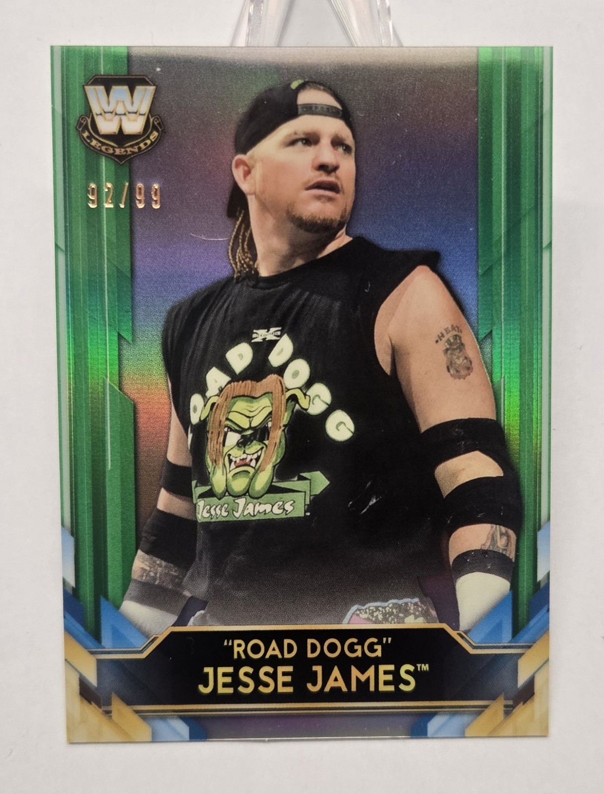 2020 Topps Chrome WWE Jesse James /99 Green Refractor