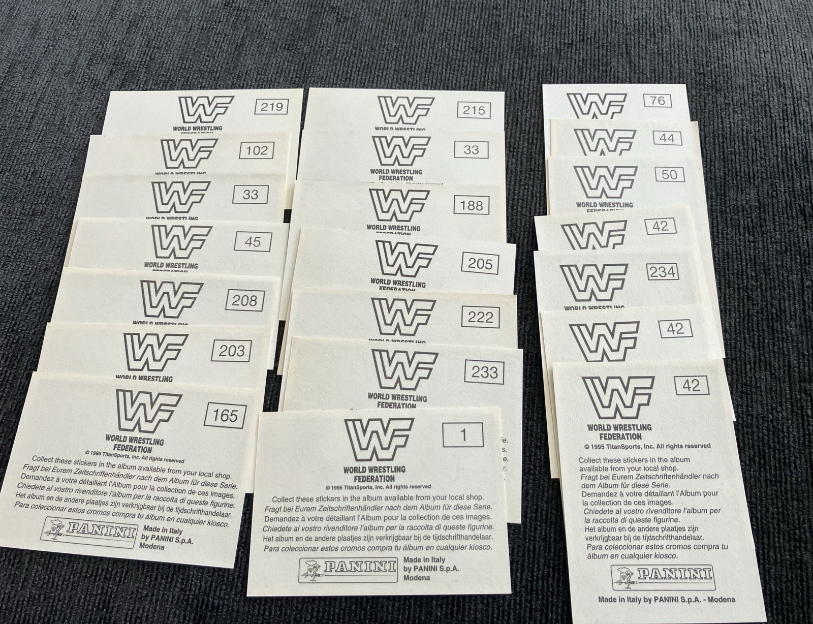Wwf Panini Mixed Sticker Bundle X21