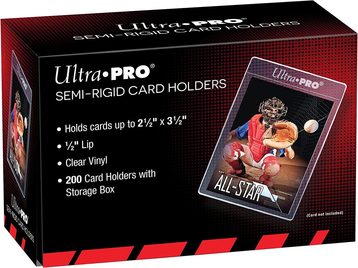 Ultra Pro Semi Rigid Card Holders 1/2 lip 200 per box