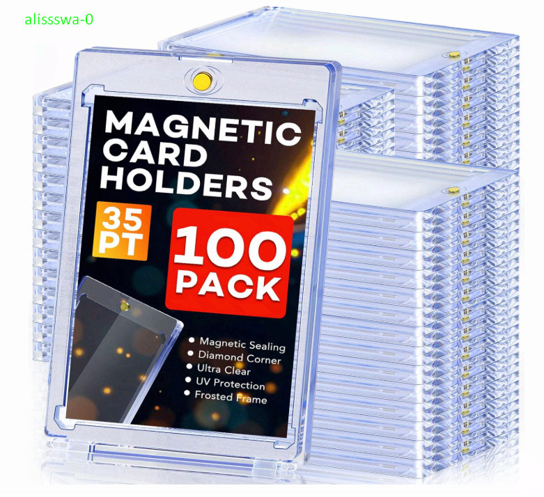 100ct Magnetic Card Holders 35pt, UV Protection Cases for Sports Trading Cards