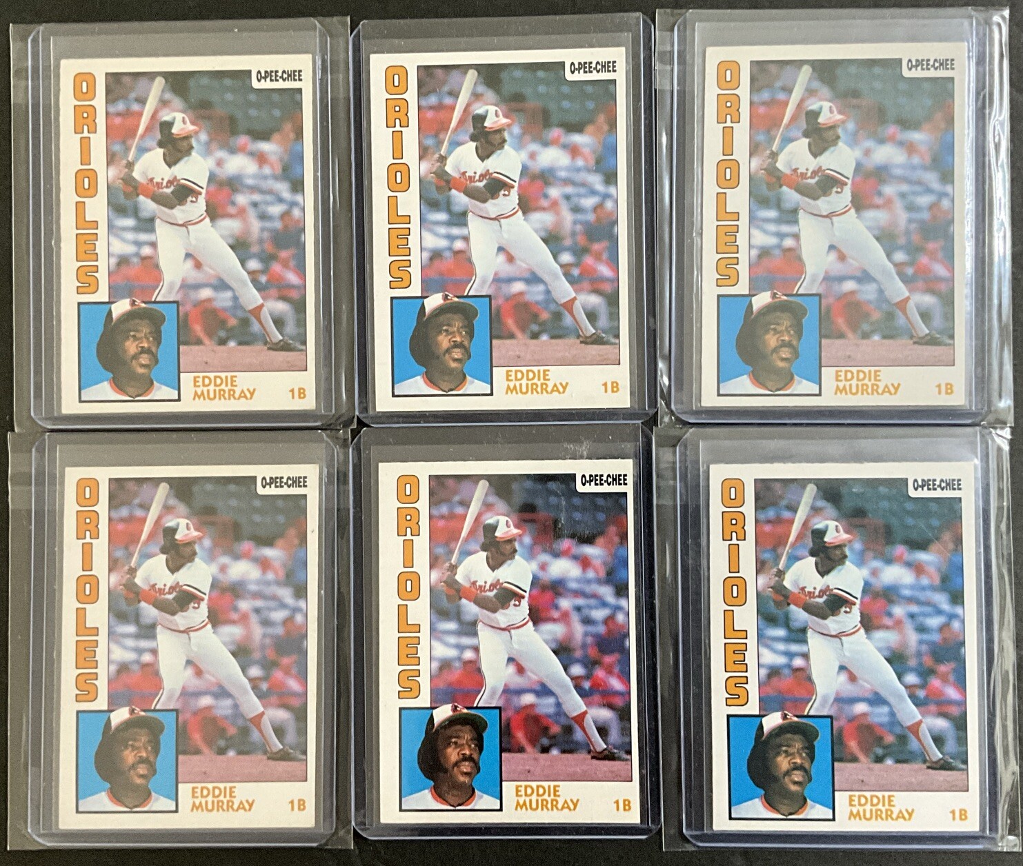 EDDIE MURRAY Hall Of Fame 1984 O-Pee-Chee #240 – 6 Cards LOT – Buyer Gets All 6