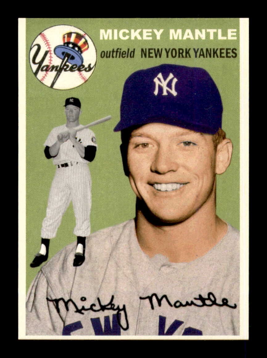 1954 Topps Glossy Mickey Mantle Commemorative Card MINT Reprint *OBGcards*
