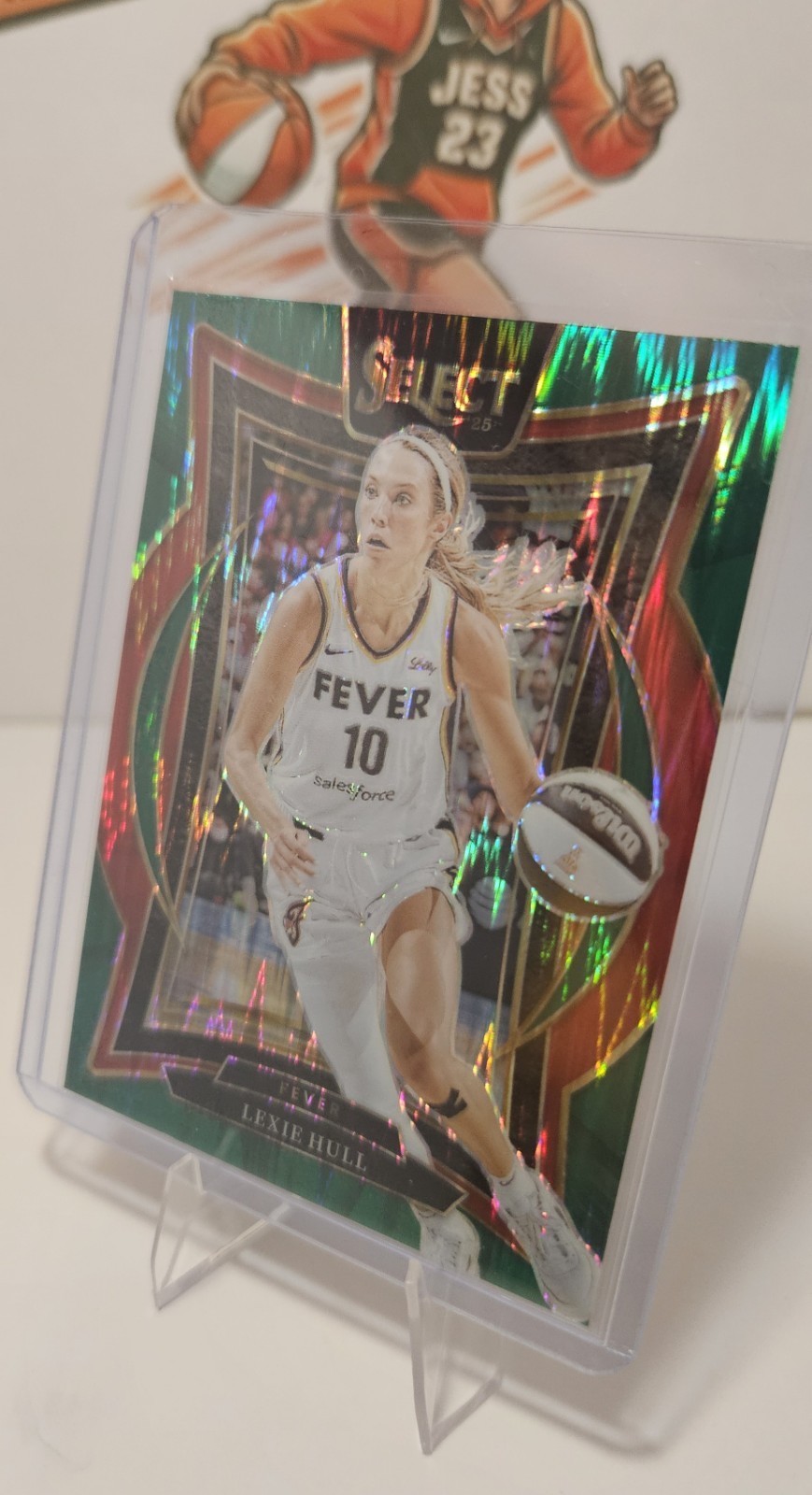 2025 Panini Select WNBA Lexie Hull Concourse Green Flash Prizm #67 Indiana Fever
