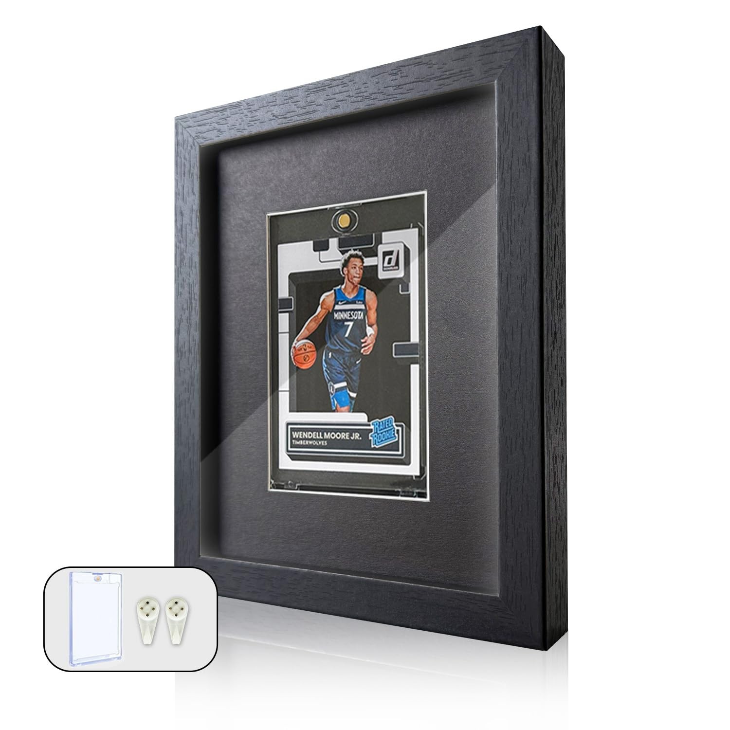 Sports Card Display Frame with Tempered Glass, Wall Mount or Tabletop Trading…
