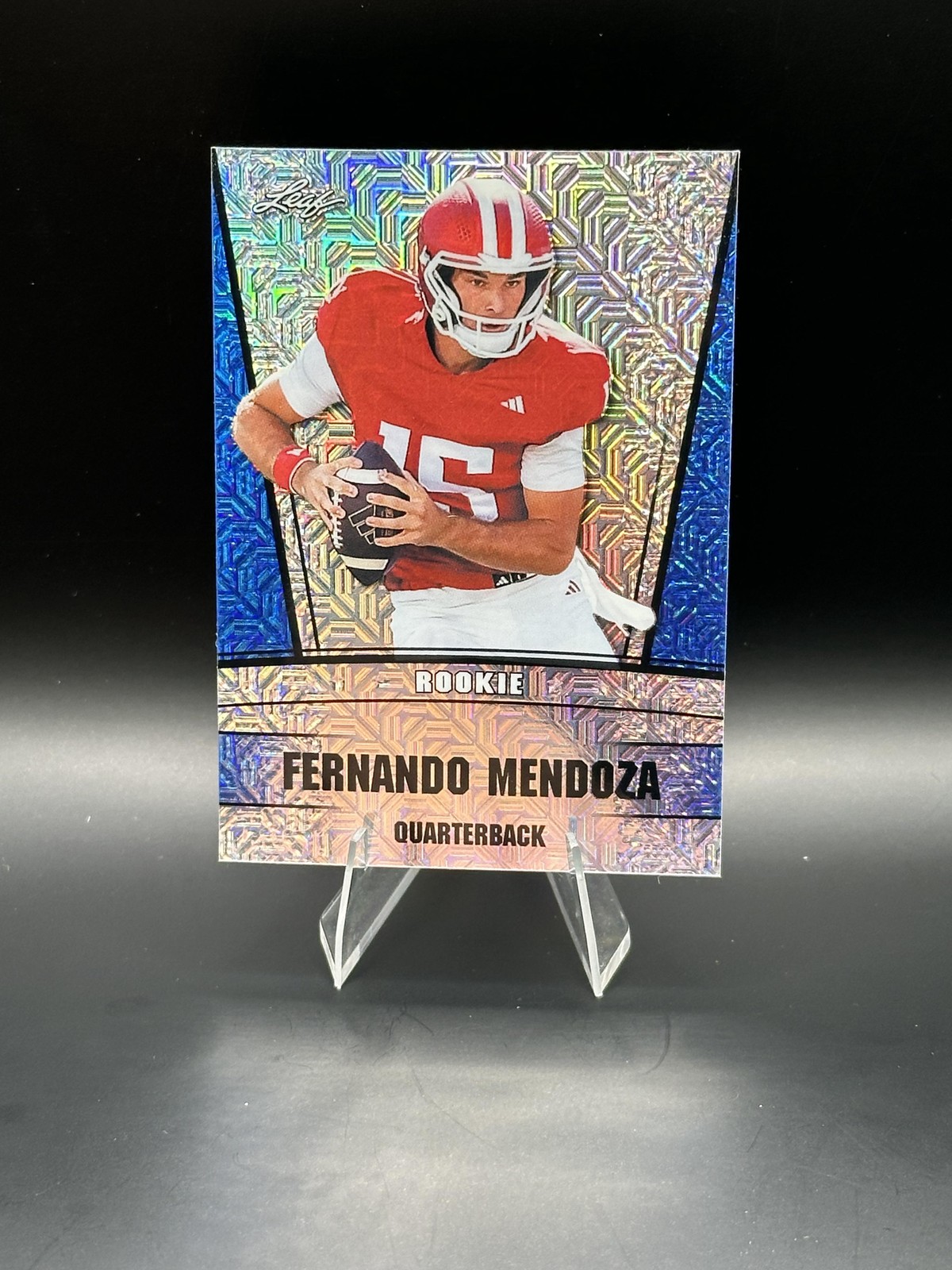 Fernando Mendoza 2025 Leaf Metal Rookie Silver Blue /20 RC