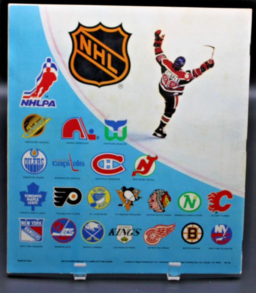 1983 Topps Hockey Sticker Album Complete (1-330) NM Pete Peeters on Cover