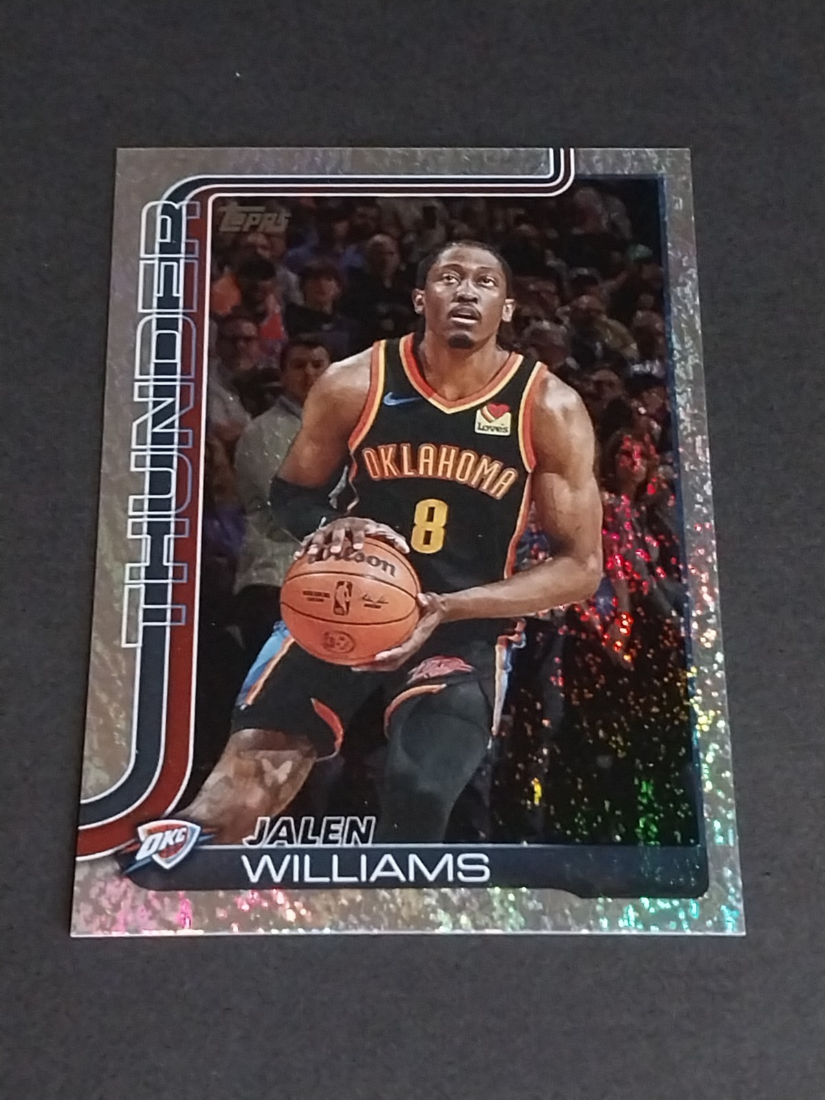 JALEN WILLIAMS 2025 Topps Basketball Card Glitter Sparkle Foil Parallel #116 OKC