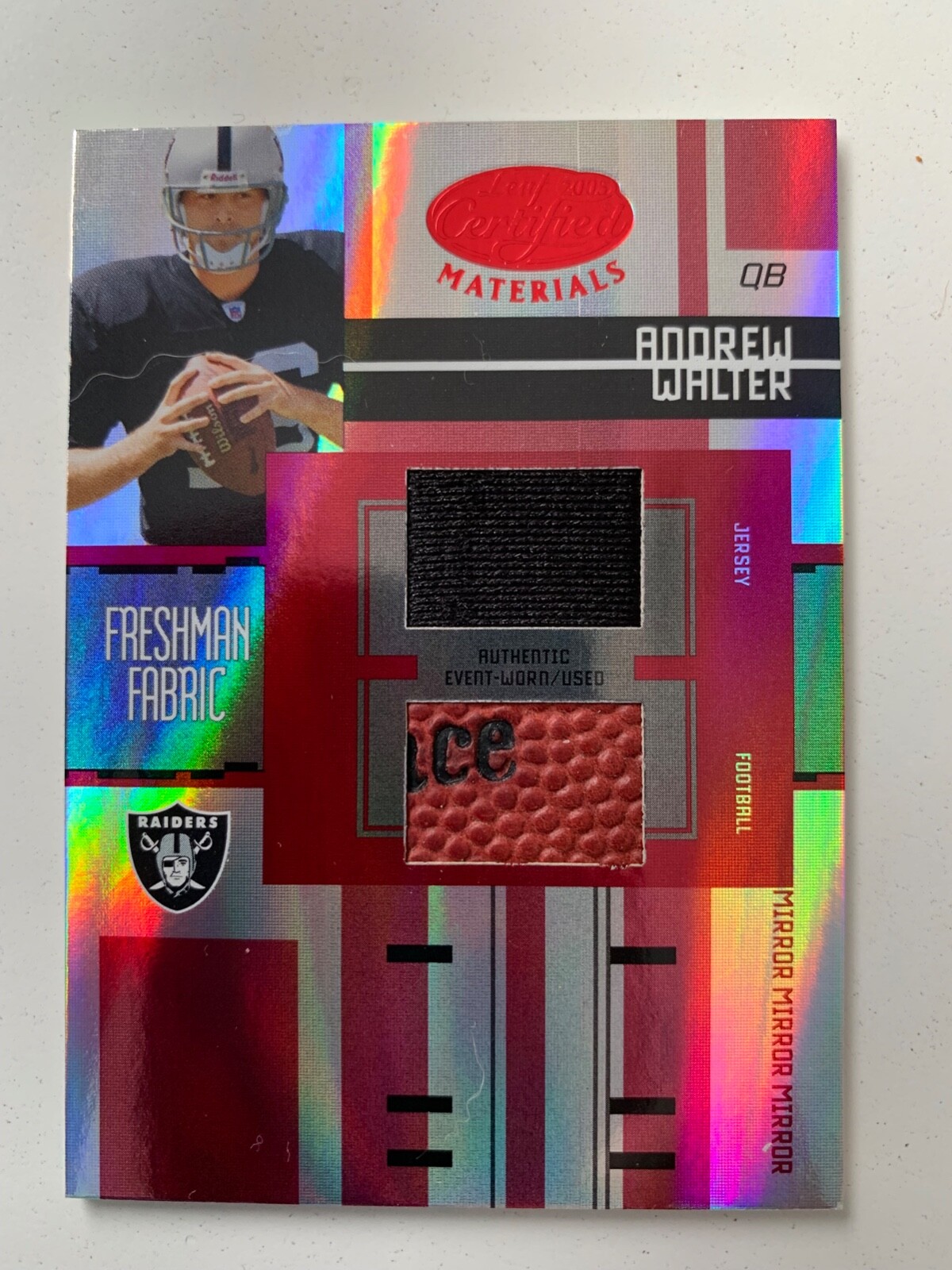 2005 Leaf Certified rc rainbow ANDREW WALTER /5 /25 /50 /150!! Oakland raiders