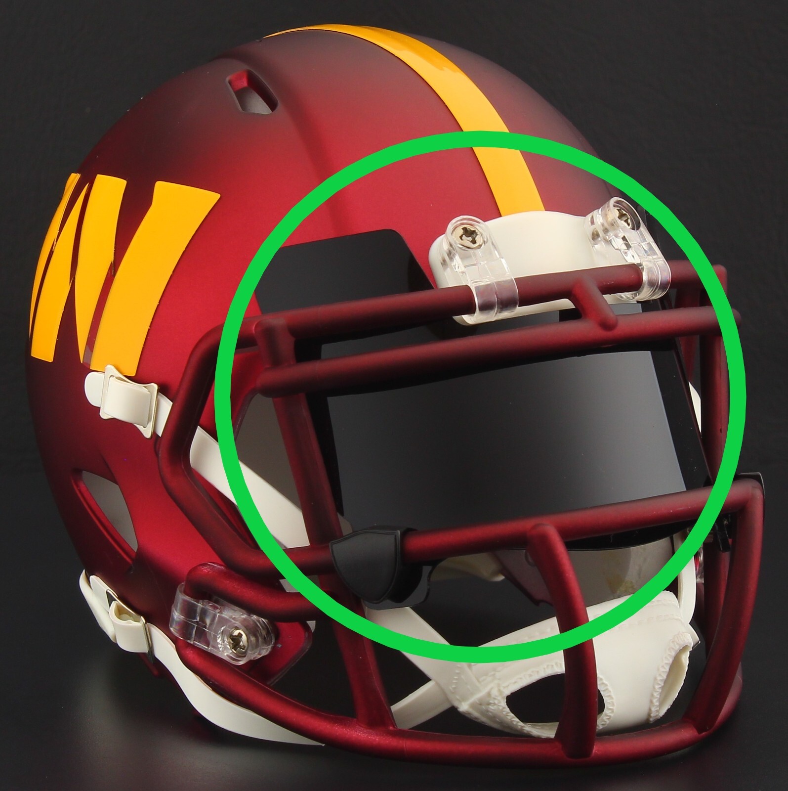 EYE SHIELD / VISOR ONLY! for WASHINGTON COMMANDERS Mini Football Helmet