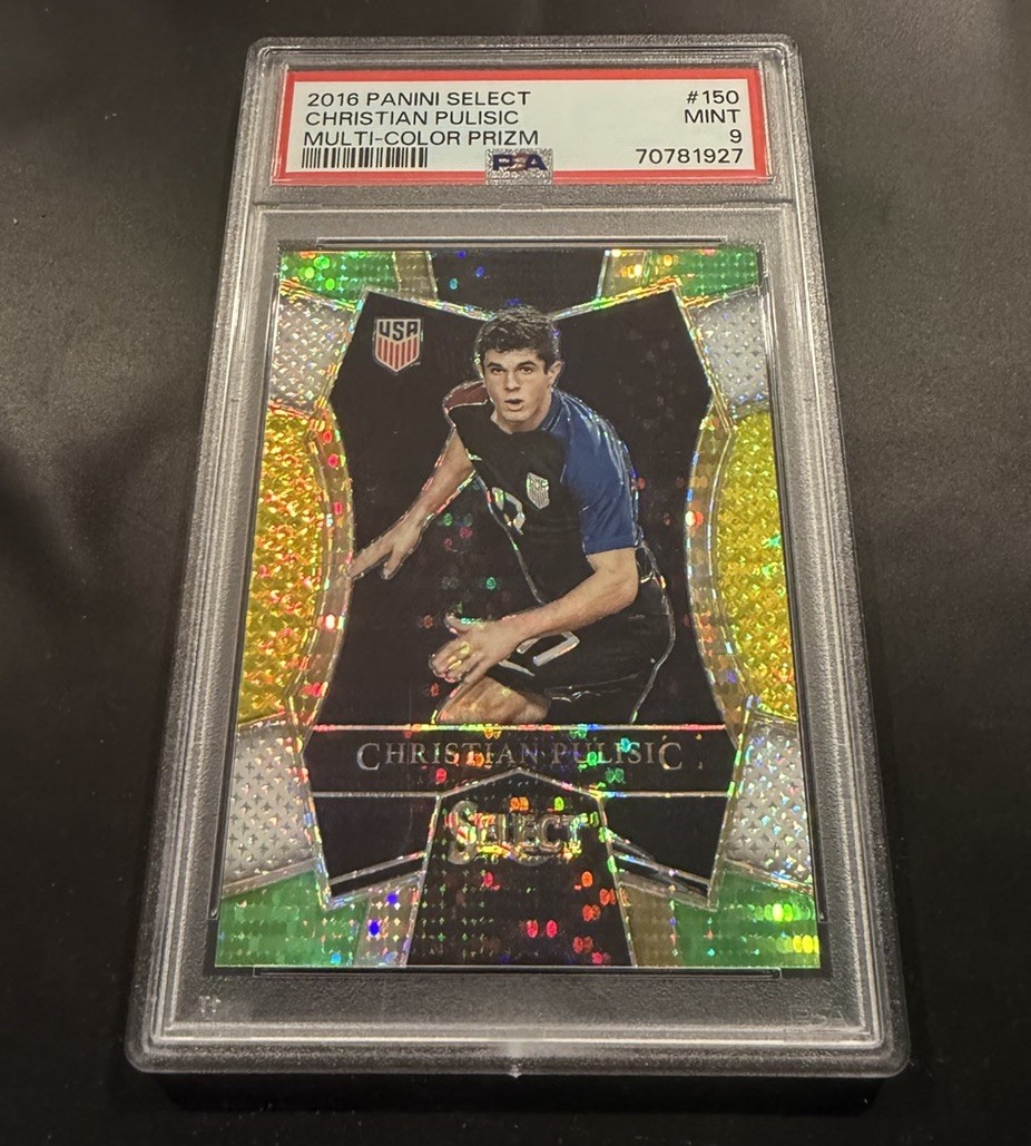 2016 Panini Select Christian Pulisic #150 Multi-Color Prizm RC PSA 9 MINT