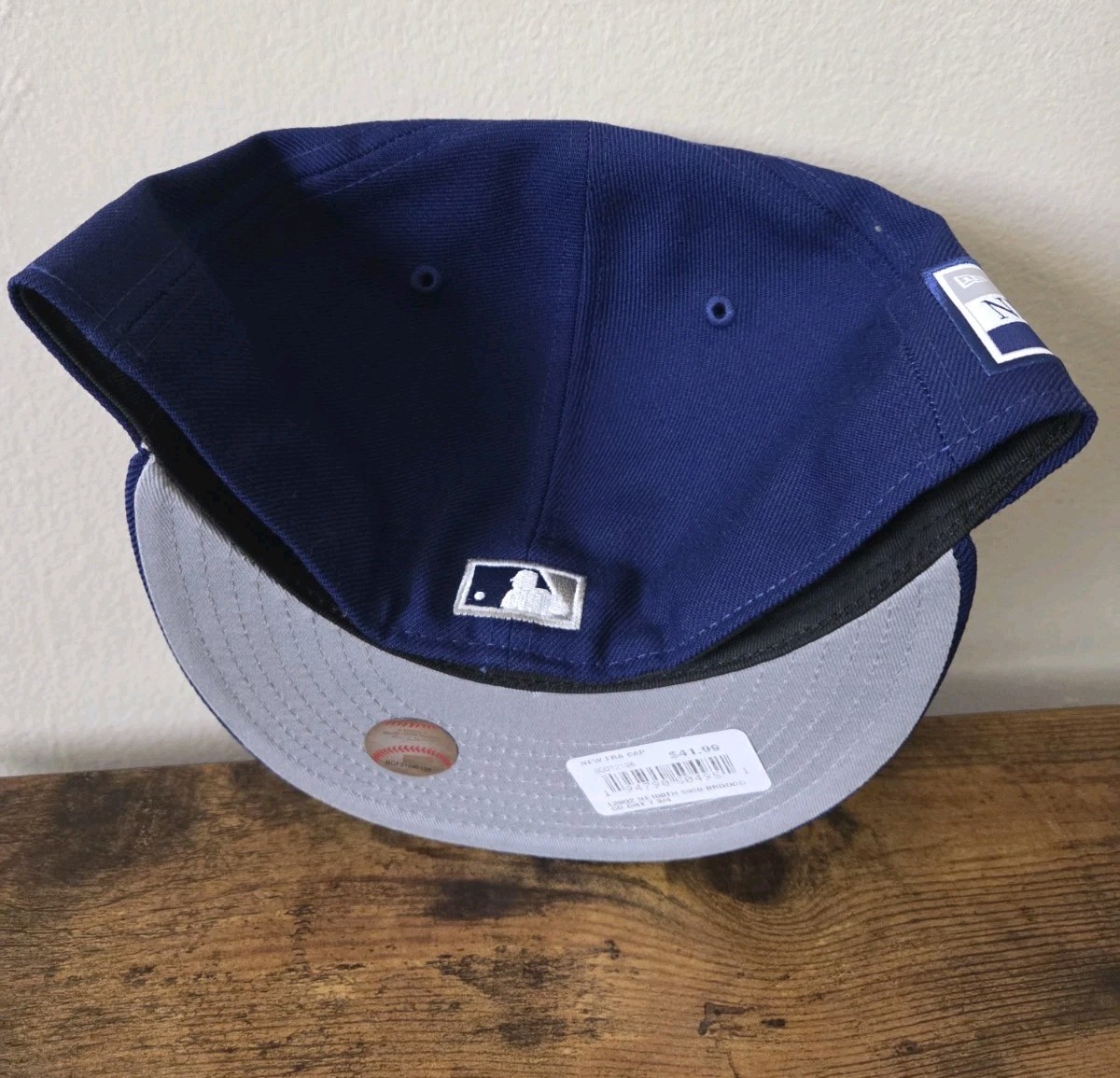 BROOKLYN Dodgers LA New Era 59fifty Hat Cap 100th ANNIVERSARY Gold Size 7 3/4
