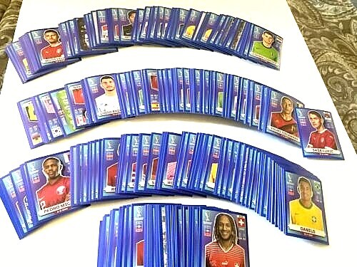 2022 Fifa World Cup Qatar Blue Parallel Panini Stickers GROUPS A, B, C, STADIUMS