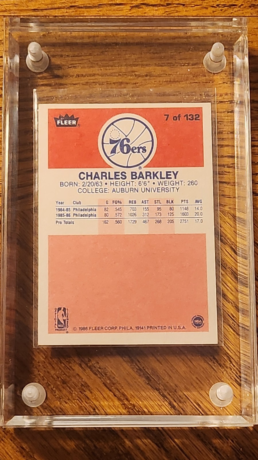 1986-87 Fleer – Charles Barkley #7 (RC)