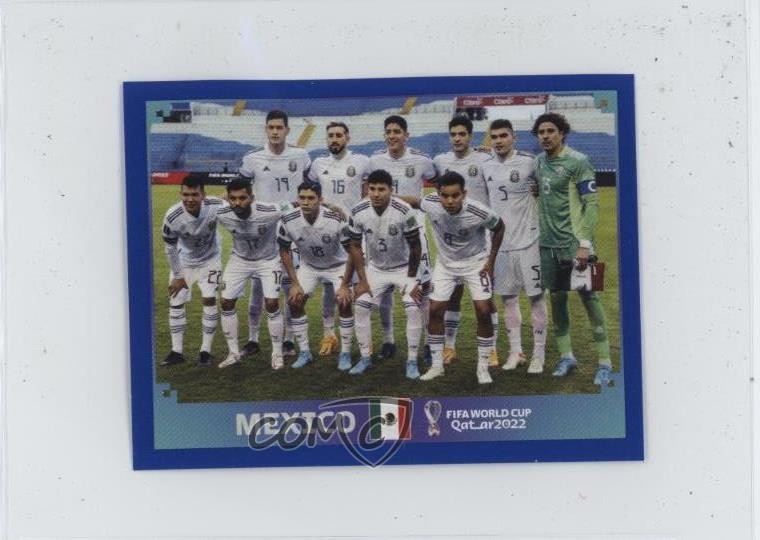 2022 Panini FIFA World Cup Qatar Stickers Mexico Blue Mexico #MEX1 14dq