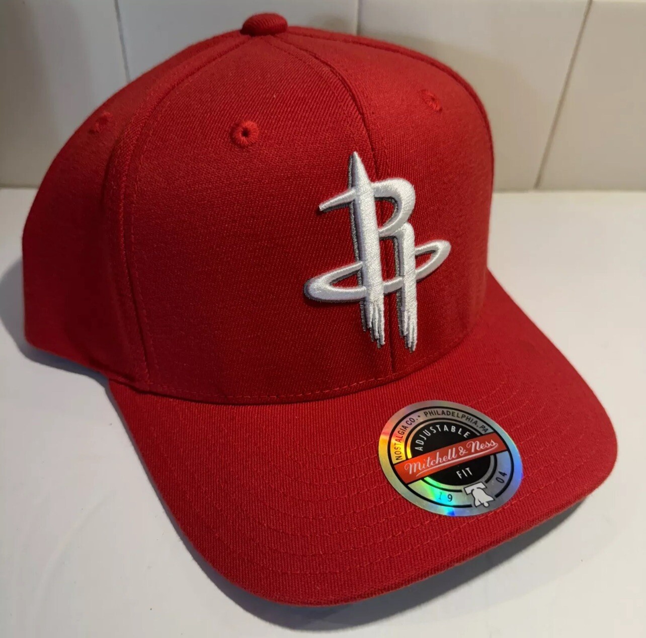 Houston Rockets Mitchell & Ness Basketball Red Cap Hat Adjustable Snapback