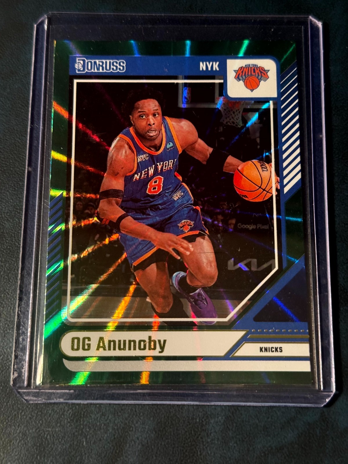 2024-25 Panini Donruss Holo Green Laser 185 OG Anunoby
