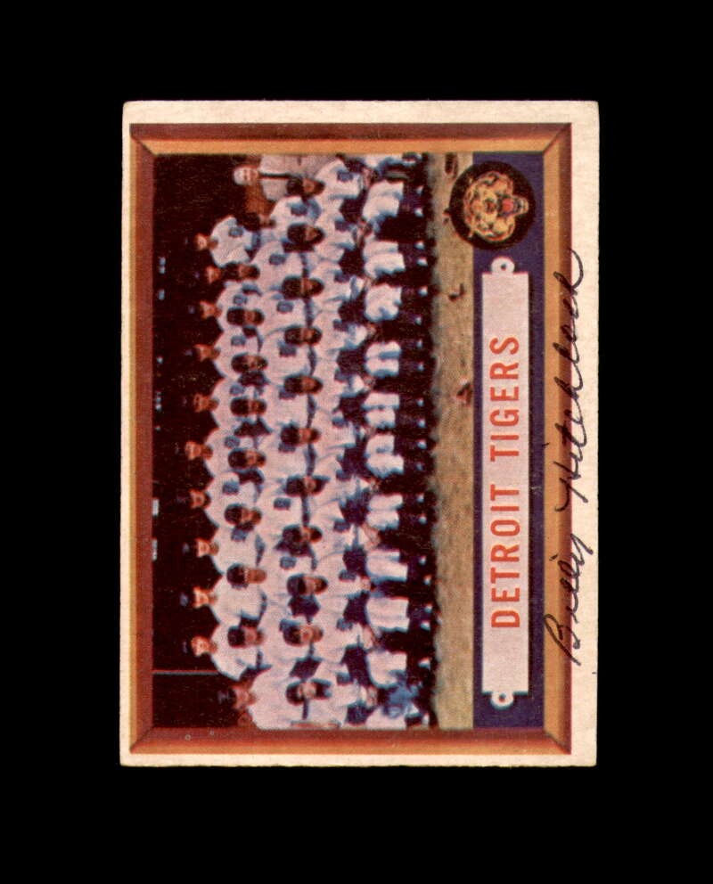 Billy Hitchcock Signed 1957 Topps Team Detroit Tigers Autograph