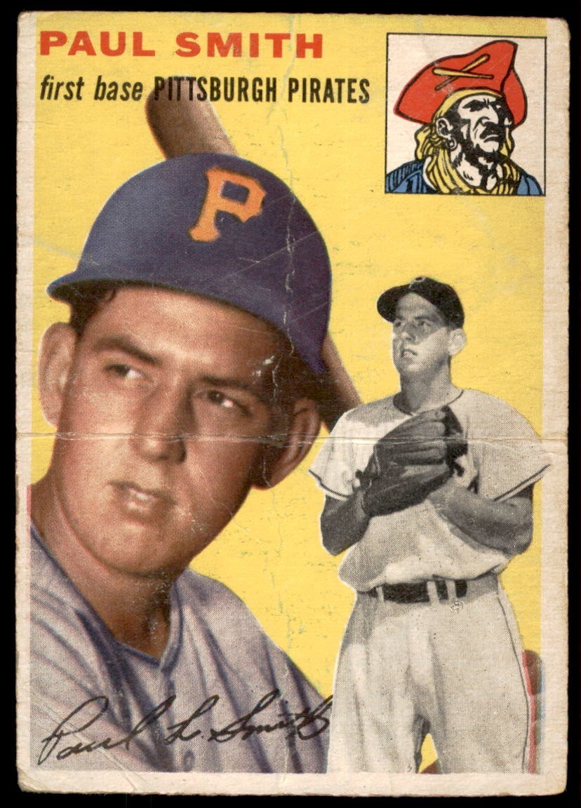 1954 Topps #11 PAUL SMITH Pittsburgh Pirates G (Crease/Wrinkles)