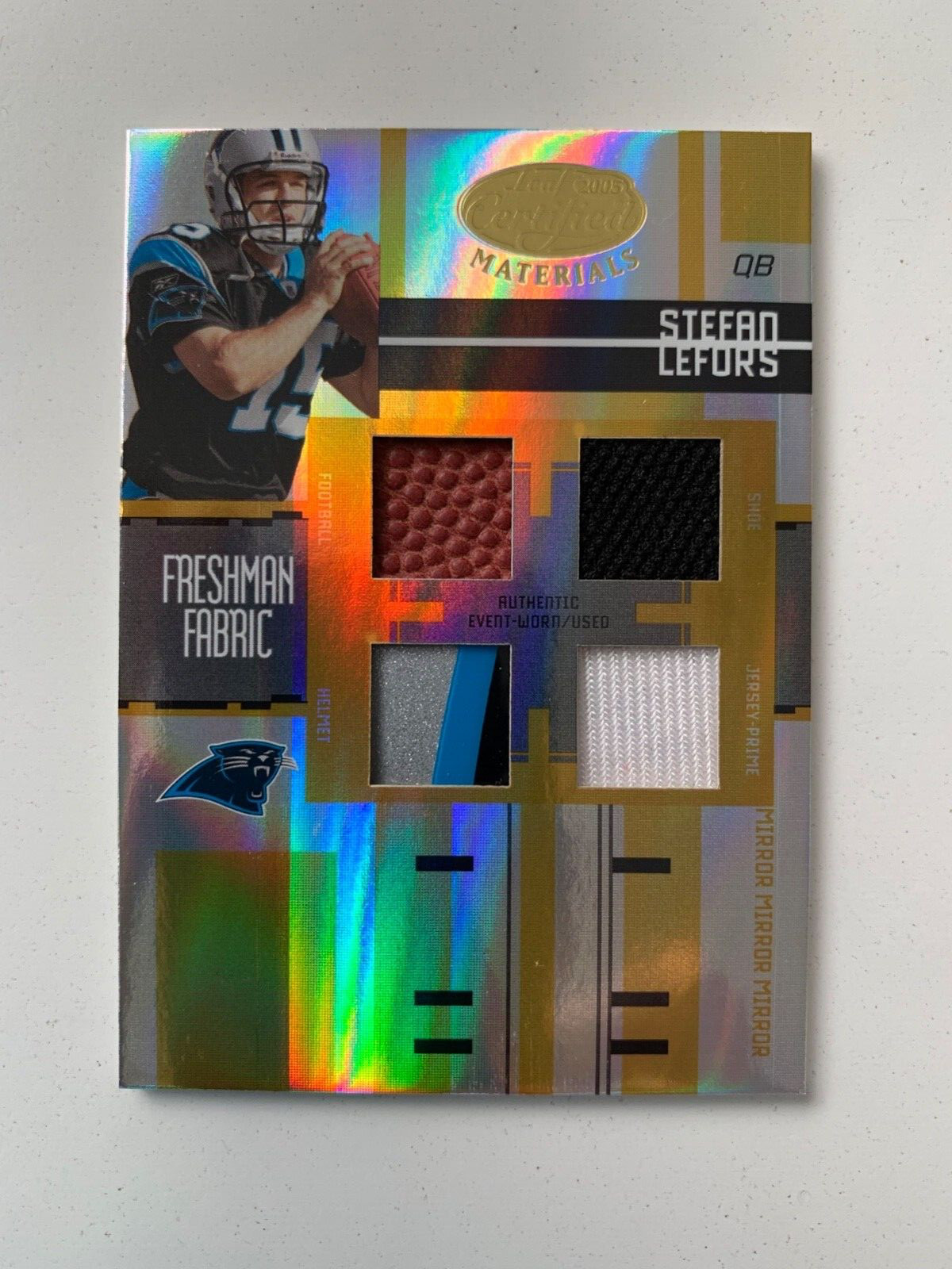 2005 Leaf Certified rc rainbow STEFAN LeFORS /5 /25 /50!! Carolina Panthers