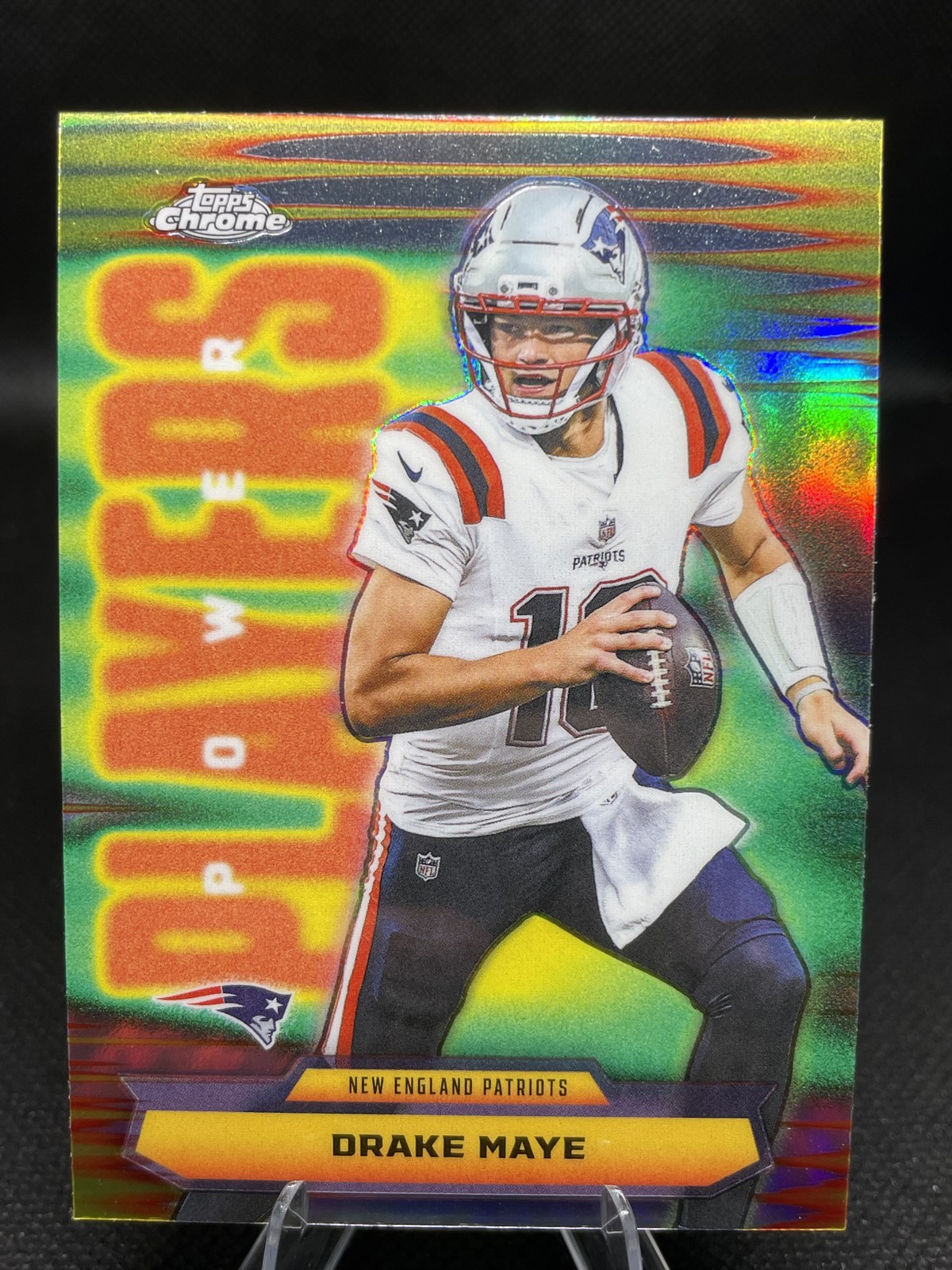 2025 Topps Chrome – Power Players Drake Maye #PP-10 Refractor
