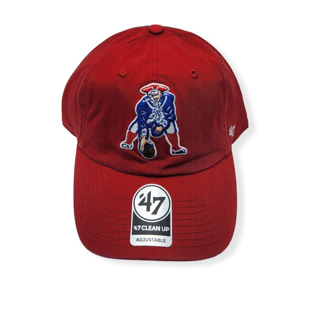 ’47 New England Patriots Clean Up Legacy Red Adjustable Strap Hat Cap