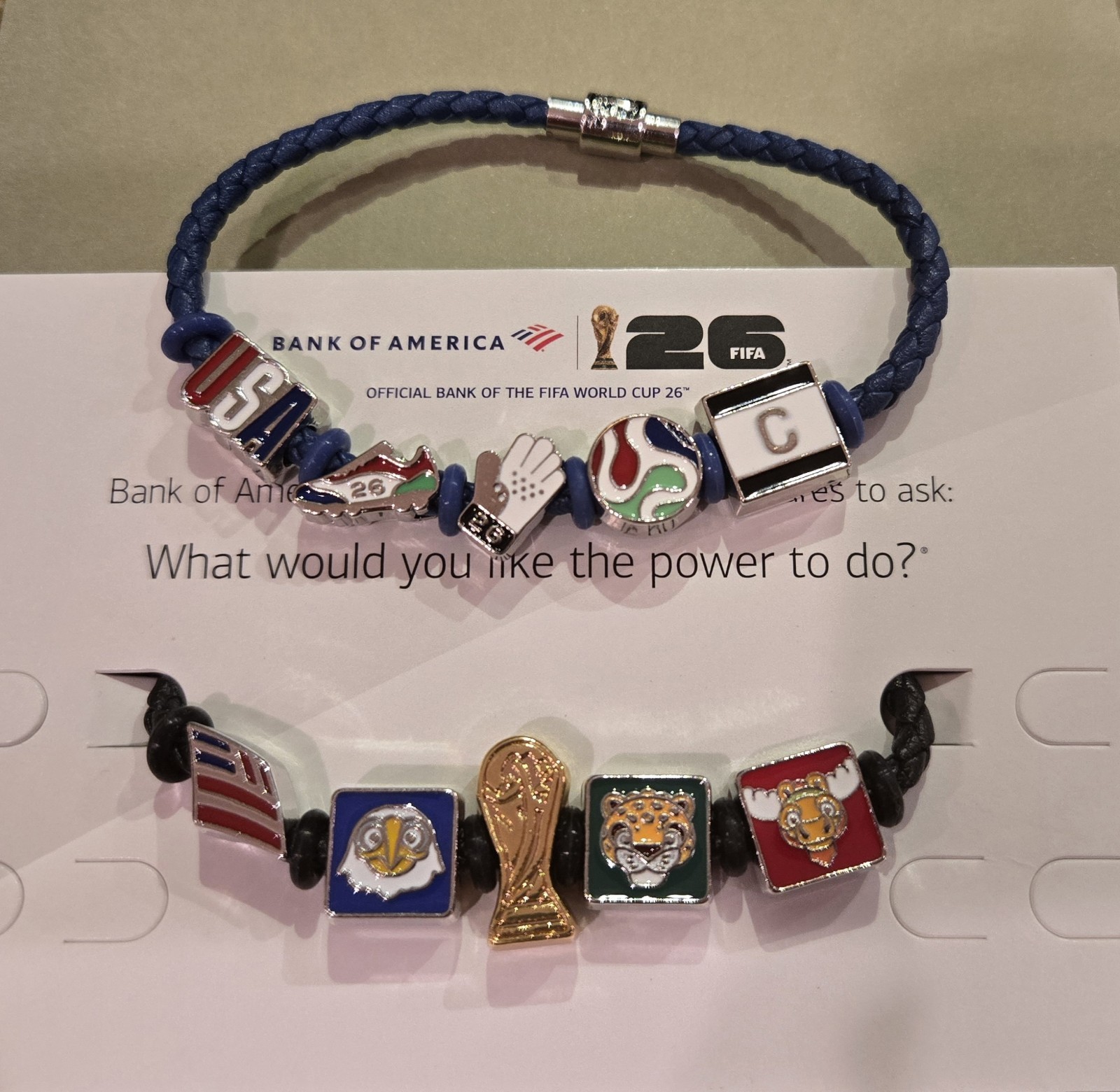 FIFA World Cup 2026 Bank Of America Exclusive USA Charm Bracelet Set