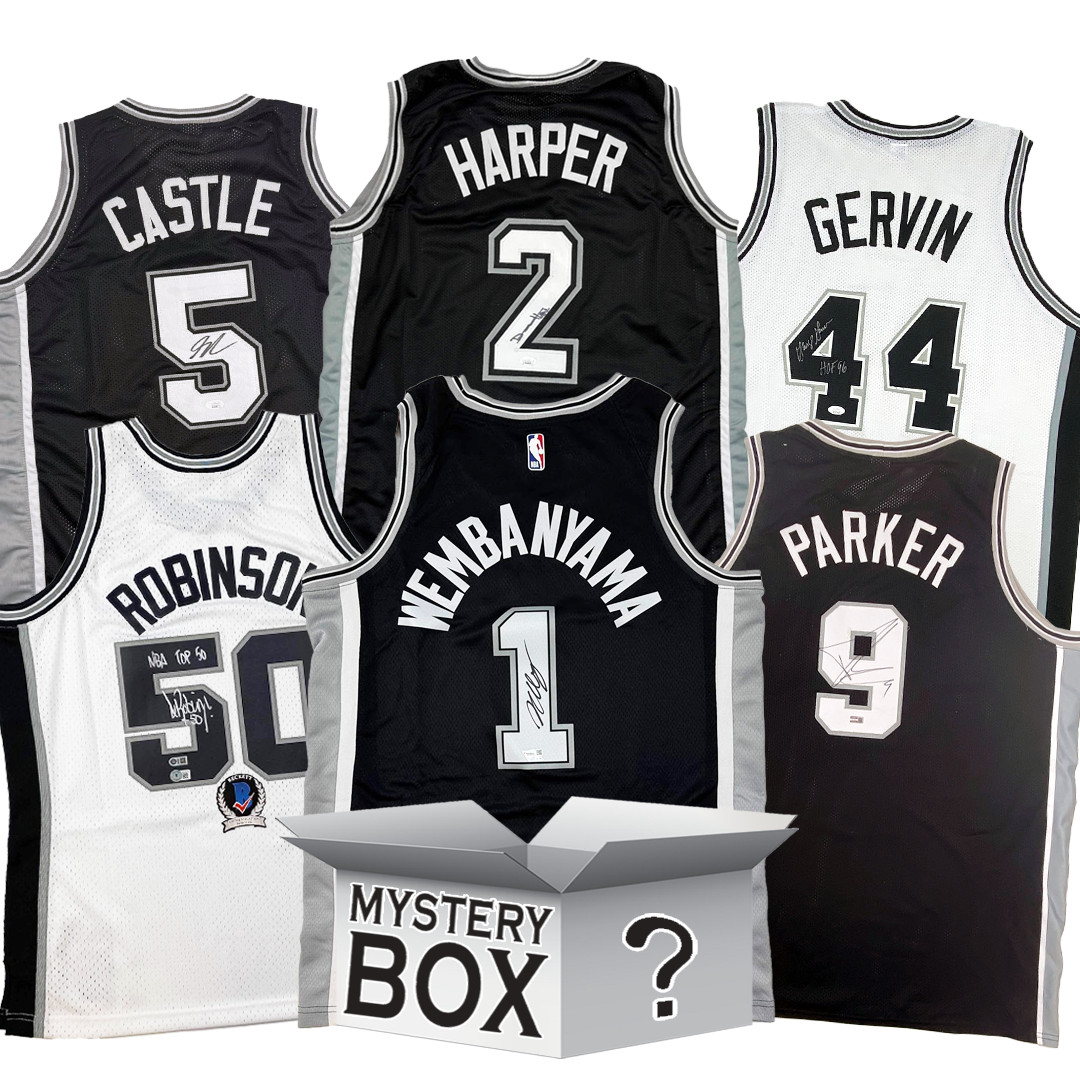 Autographed/Signed San Antonio Basketball Jersey Mystery Box PSA JSA BAS COA