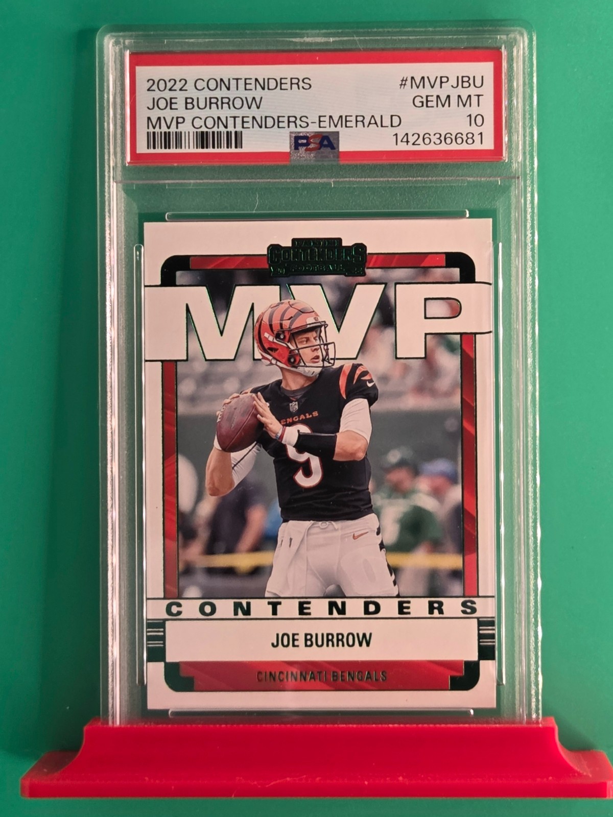 Vertical Display Stand Holder PSA Graded Card Stand Red 4 Pokemon & Sports Cards