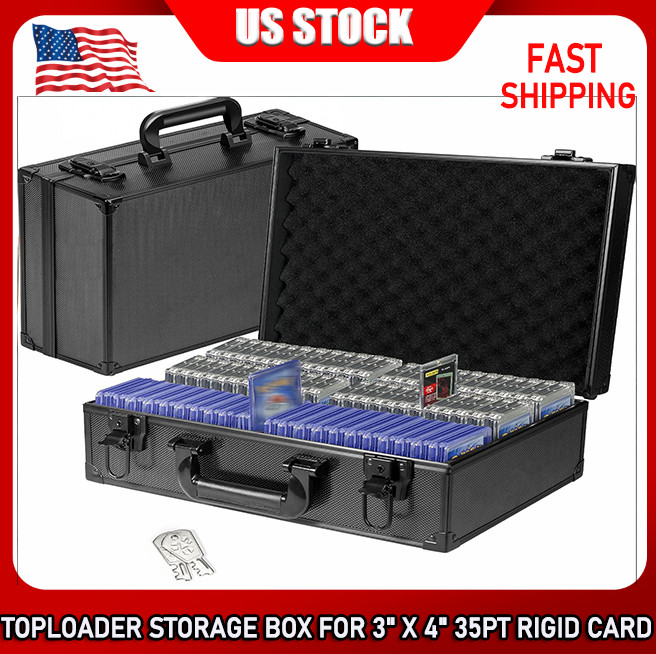 Toploader Card Storage Hard Case Sports Cards Storage Boxes Holds 600+ 35pt