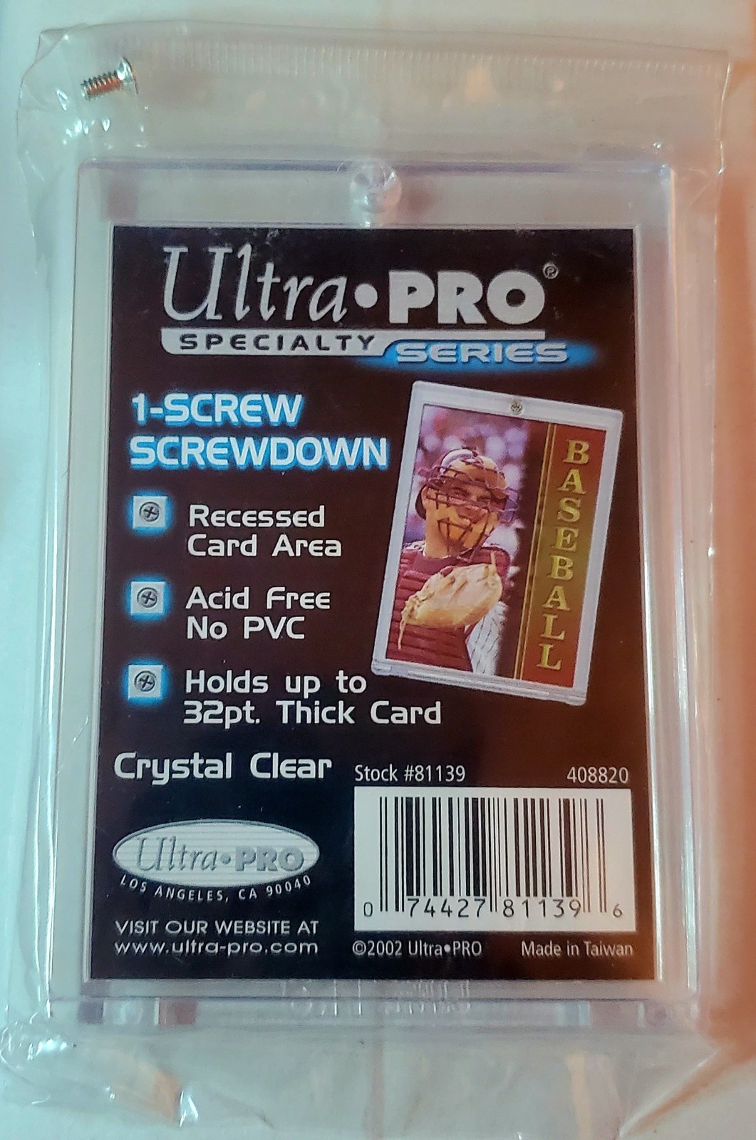 Lot Of 2 Ultra Pro Specialty Series 1-Screw Down Trading Card Holder 32 PT 2002
