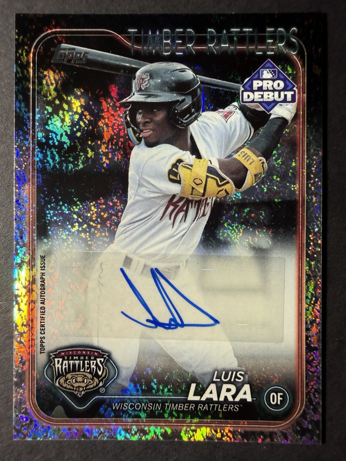 Luis Lara 2024 Topps Pro Debut AUTO /199 SP Sparkle Foil #PD13 Brewers Prospect