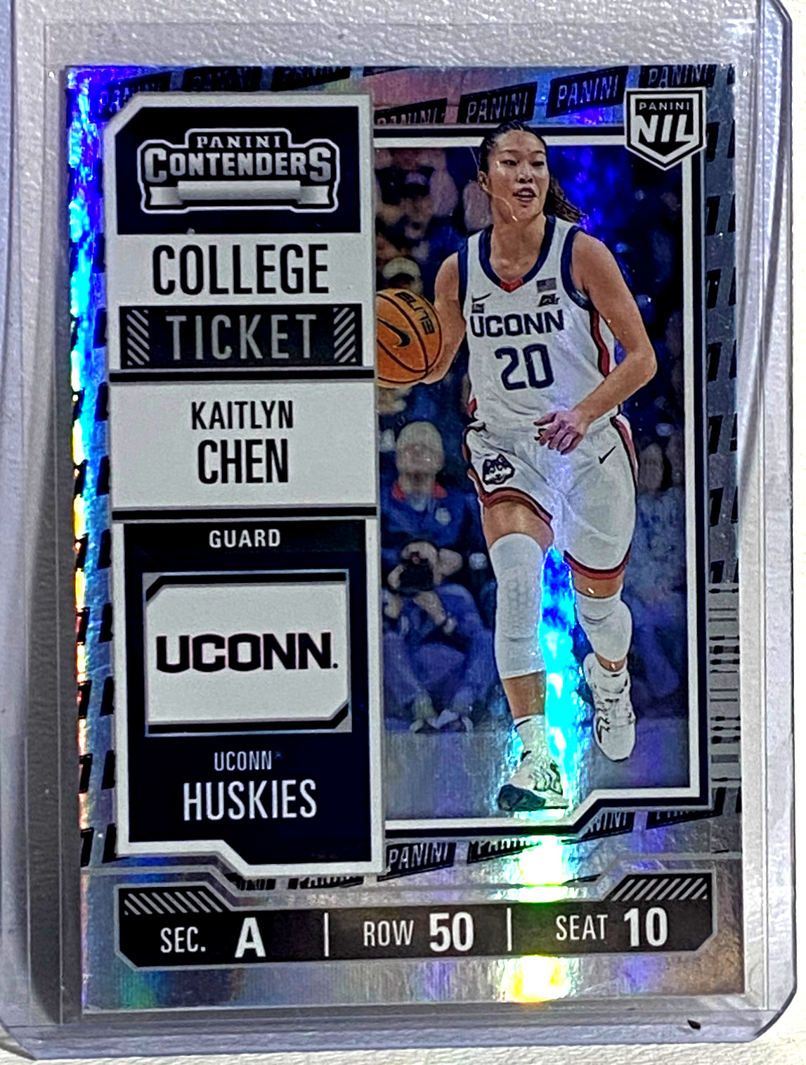 KAITLYN CHEN 2024-25 Panini NIL Contenders College Ticket HOLO Logo Foil UConn